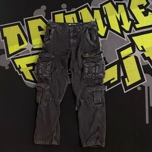 Black cargo pants size 31